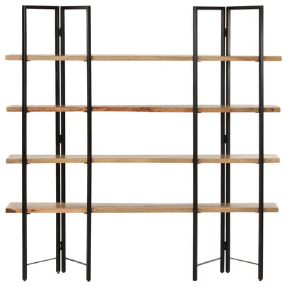 Estantería De 4 Niveles Madera Maciza De Mango 160X35X
