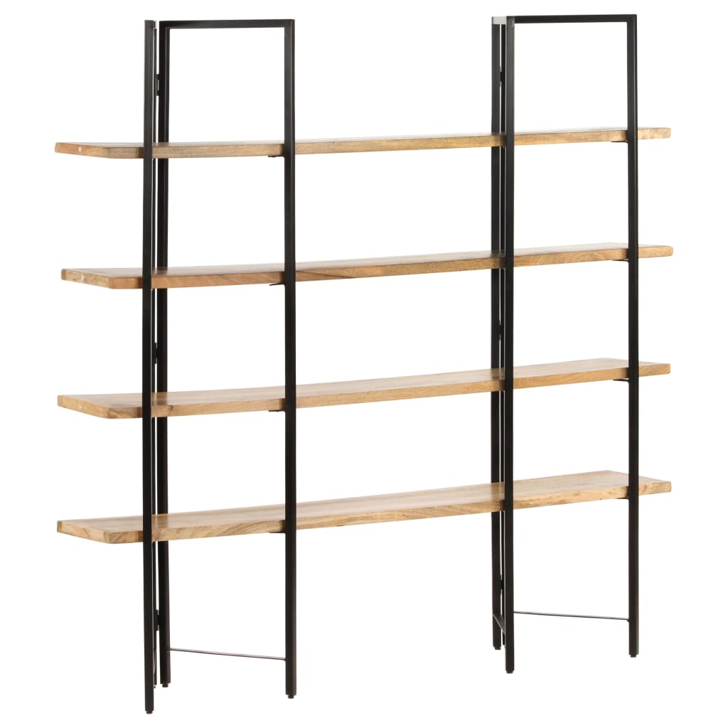 Estantería De 4 Niveles Madera Maciza De Mango 160X35X