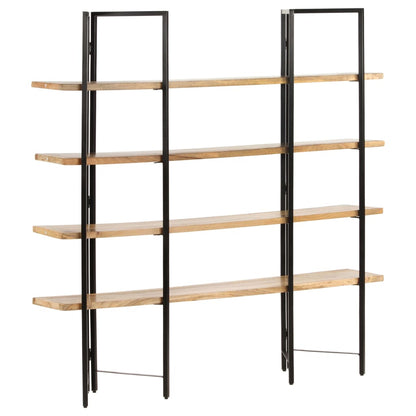 Estantería De 4 Niveles Madera Maciza De Mango 160X35X