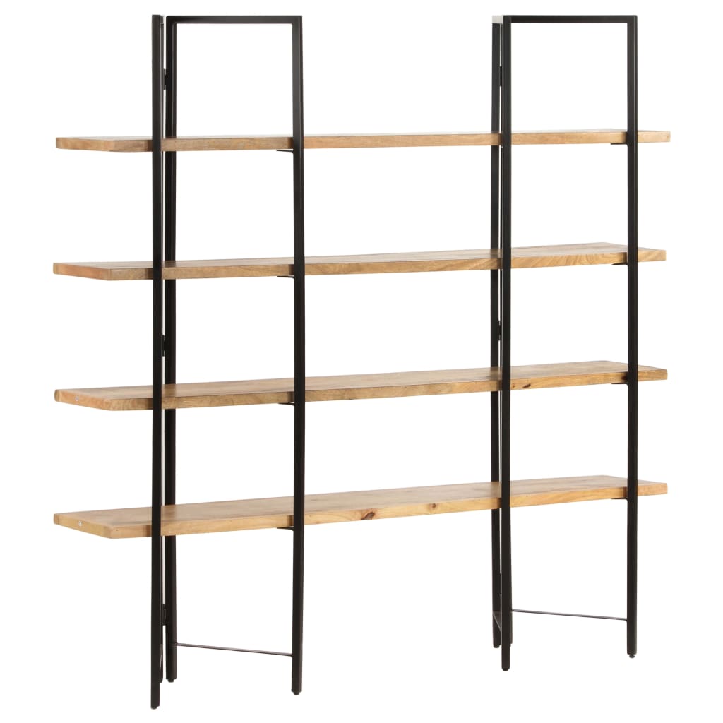 Estantería De 4 Niveles Madera Maciza De Mango 160X35X