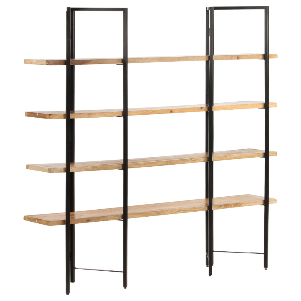 Estantería De 4 Niveles Madera Maciza De Mango 160X35X