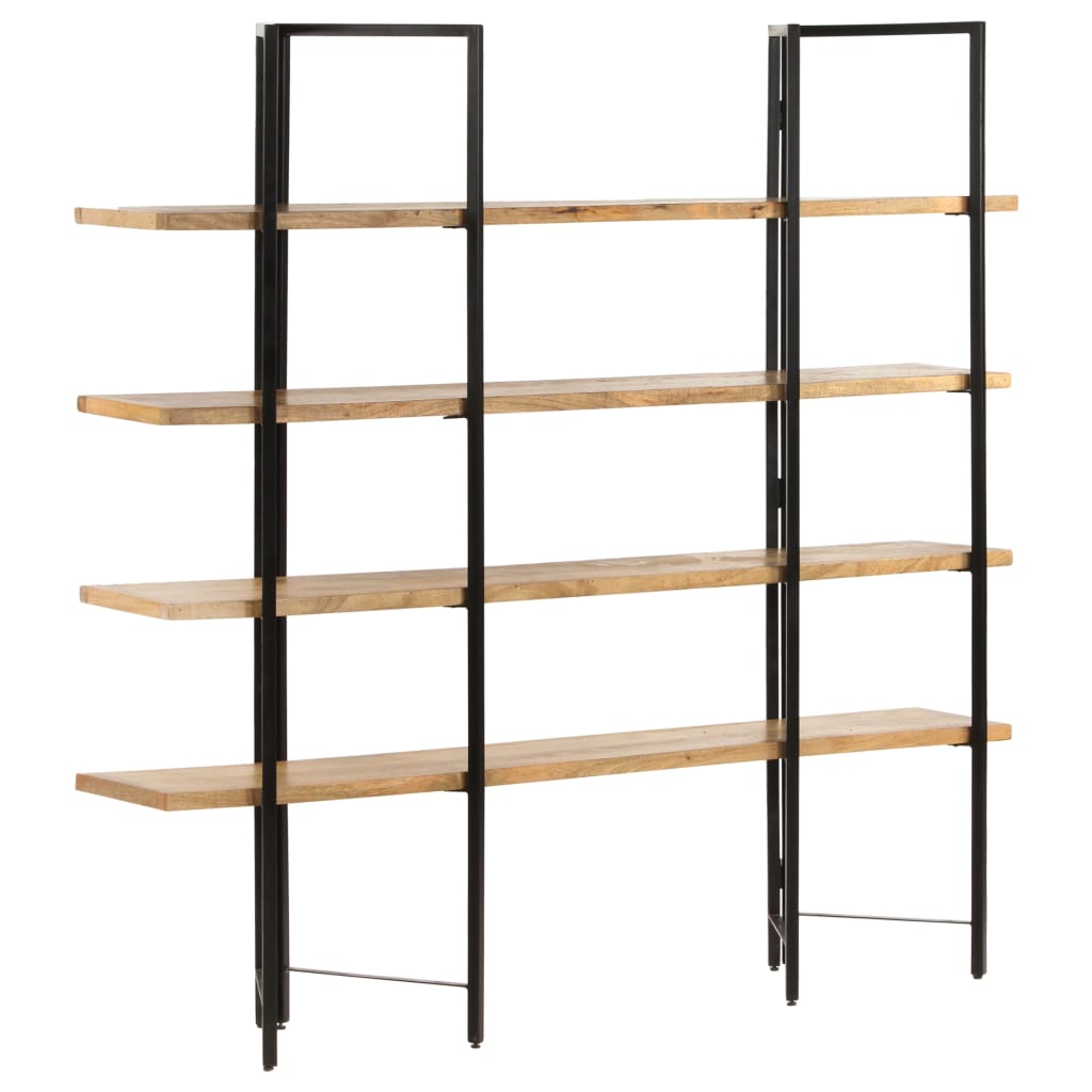 Estantería De 4 Niveles Madera Maciza De Mango 160X35X