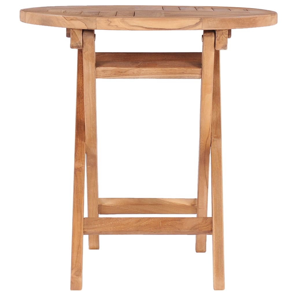 Mesa De Jardín Plegable Madera Maciza De Teca 45 Cm