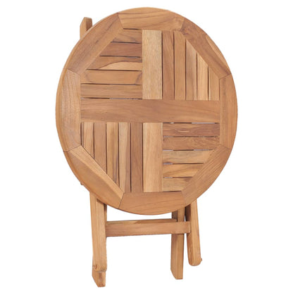 Mesa De Jardín Plegable Madera Maciza De Teca 45 Cm
