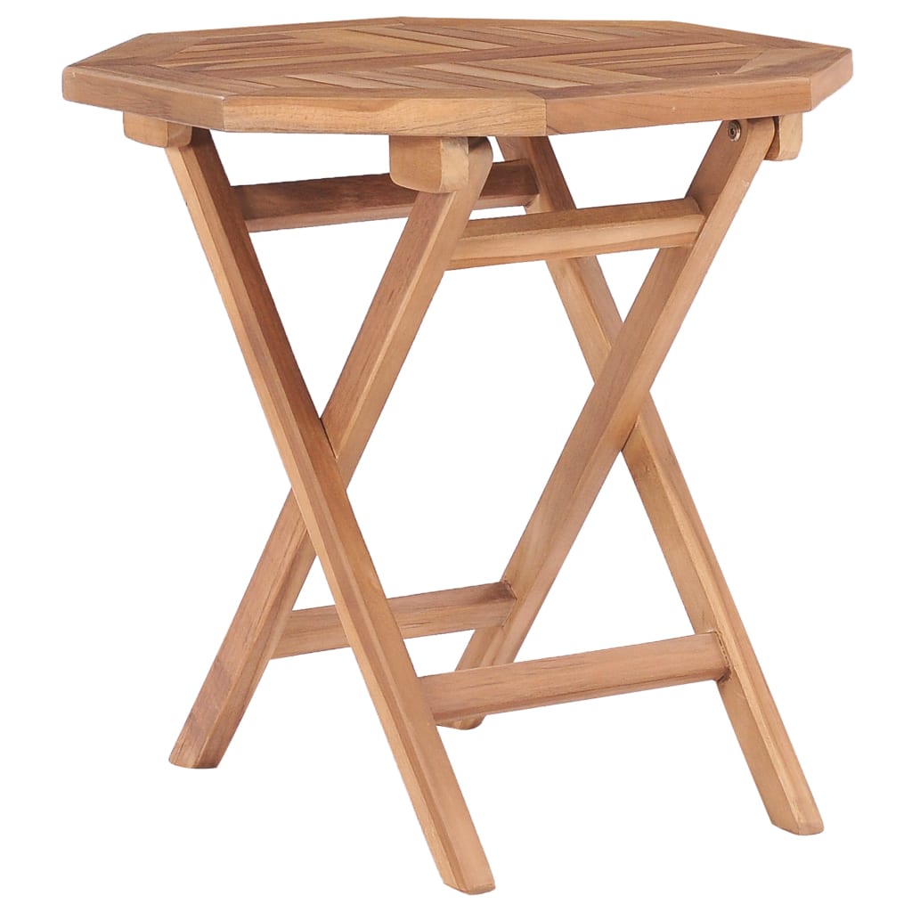 Mesa De Jardín Plegable Madera Maciza De Teca 45 Cm