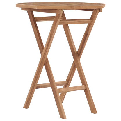 Mesa Plegable De Jardín Madera Maciza De Teca 60X60X75 Cm