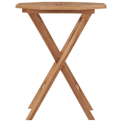 Mesa Plegable De Jardín Madera Maciza De Teca 60X60X75 Cm
