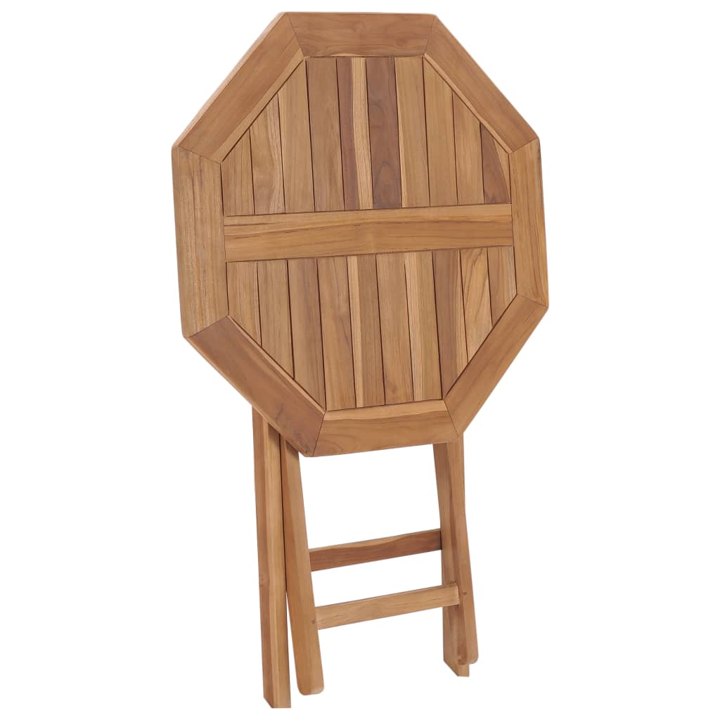 Mesa Plegable De Jardín Madera Maciza De Teca 60X60X75 Cm