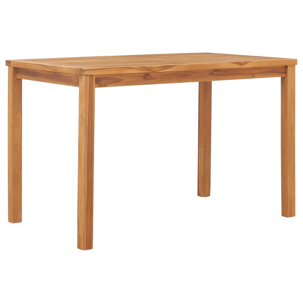 Mesa De Comedor Para Jardín Madera Maciza De Teca 120X70X77 Cm