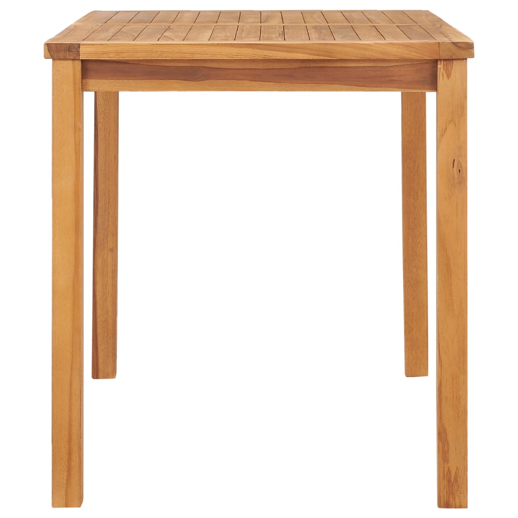 Mesa De Comedor Para Jardín Madera Maciza De Teca 120X70X77 Cm
