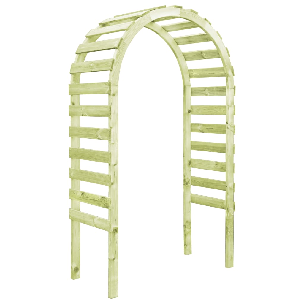 Pérgola De Jardín Madera De Pi Impregnada 130X60X230 Cm