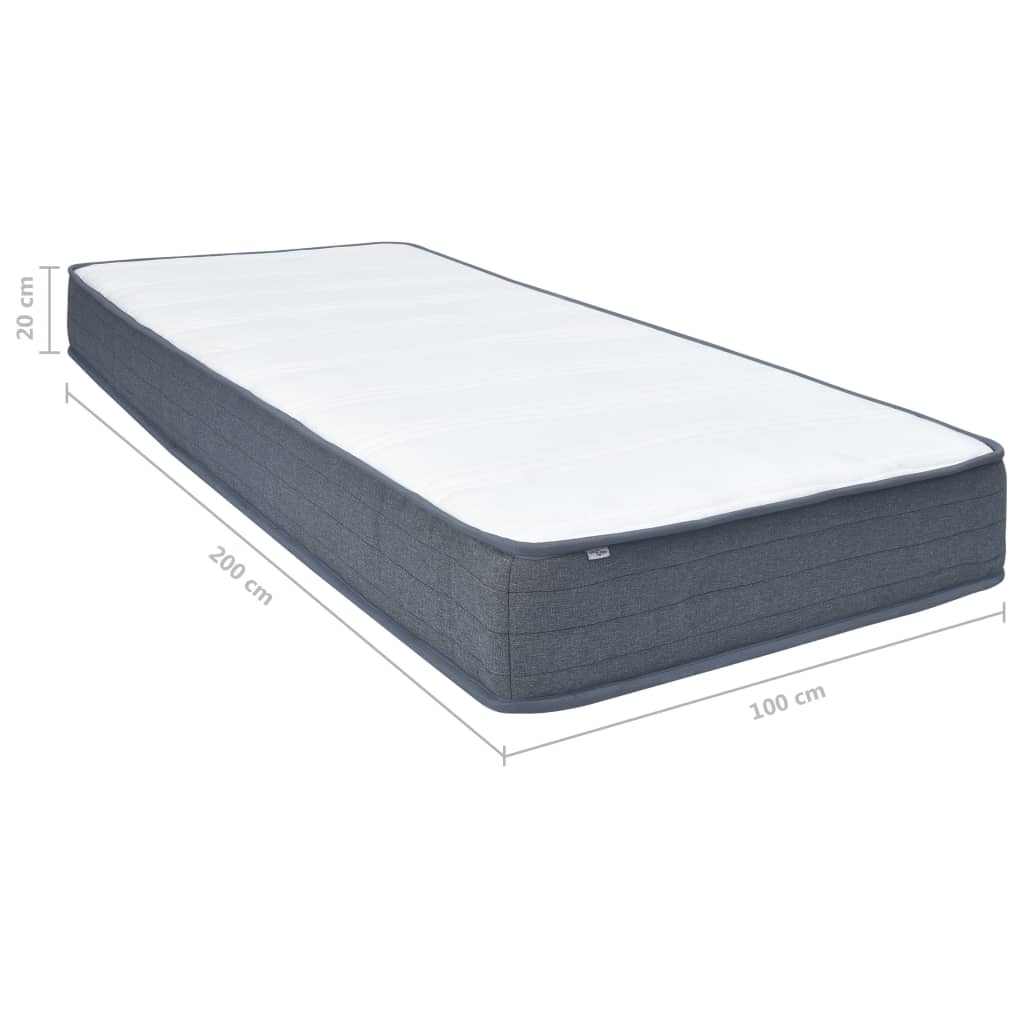 Colchón De Cama Box Spring Firmeza Media 100X200X20 Cm