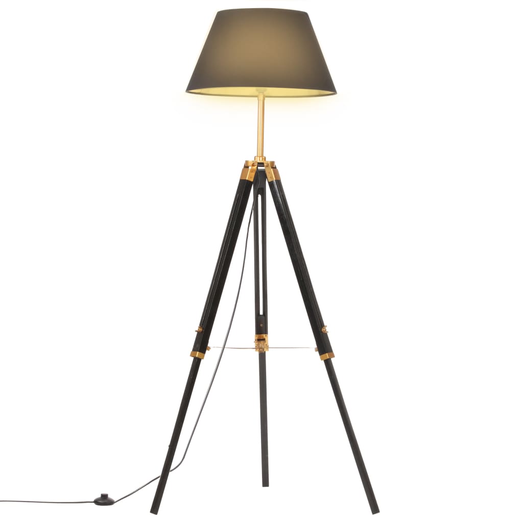 Lámpara De Trípode Madera Maciza De Teca 141 Cm