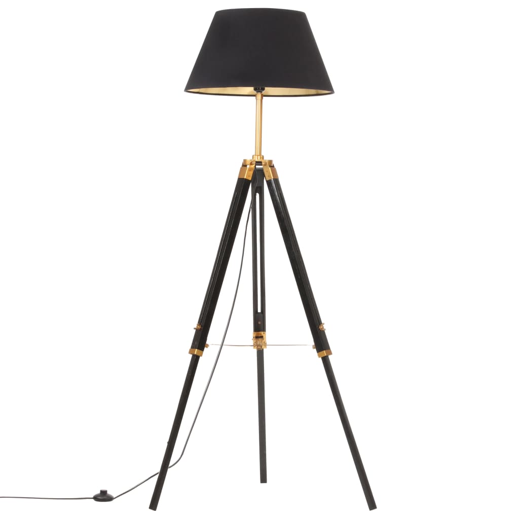 Lámpara De Trípode Madera Maciza De Teca 141 Cm