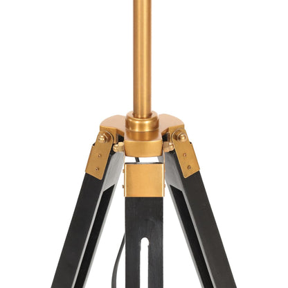 Lámpara De Trípode Madera Maciza De Teca 141 Cm