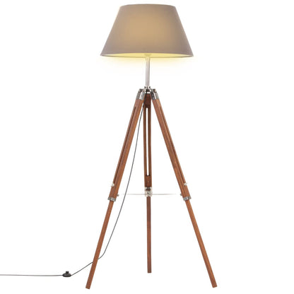 Lámpara De Trípode Madera Maciza De Teca 141 Cm