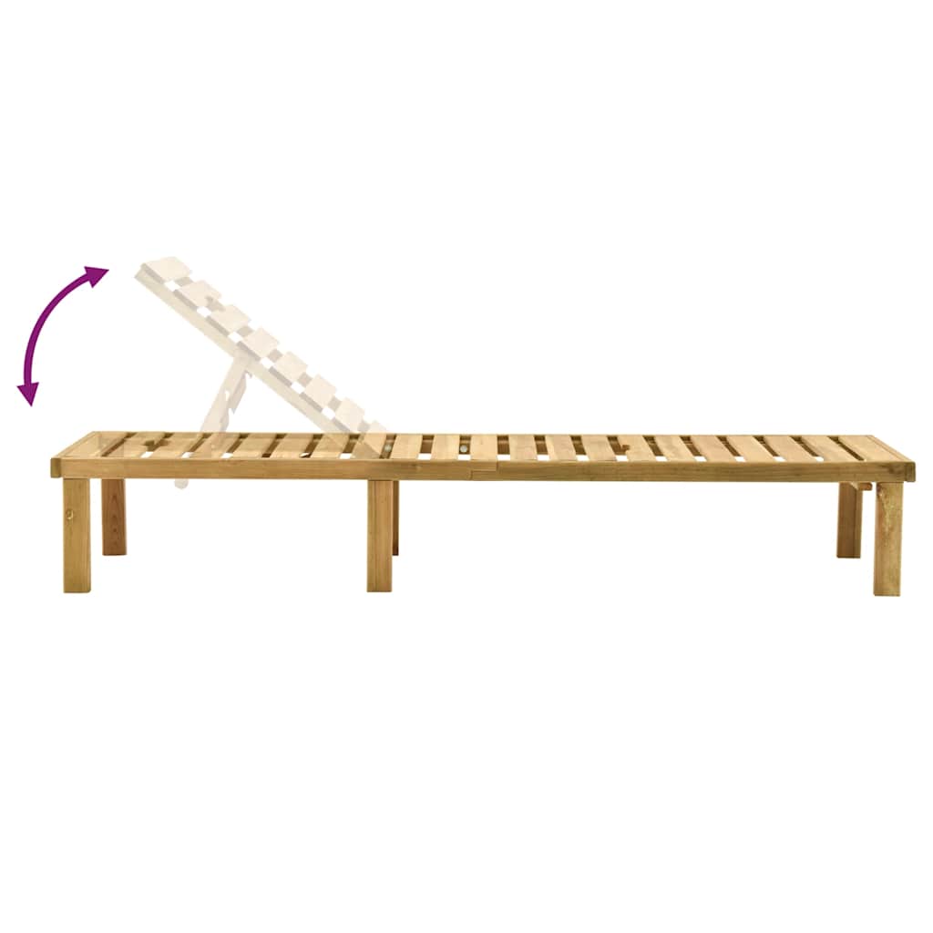 Tumbona De Madera De Pino Impregnada