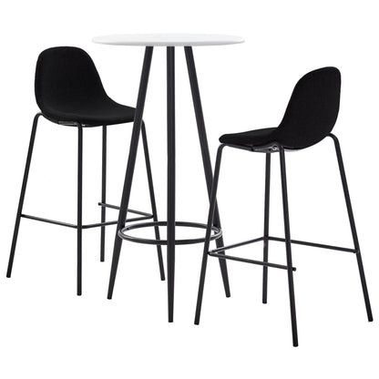 Juego De Mesa Alta Y Taburetes 3 Piezas Tela