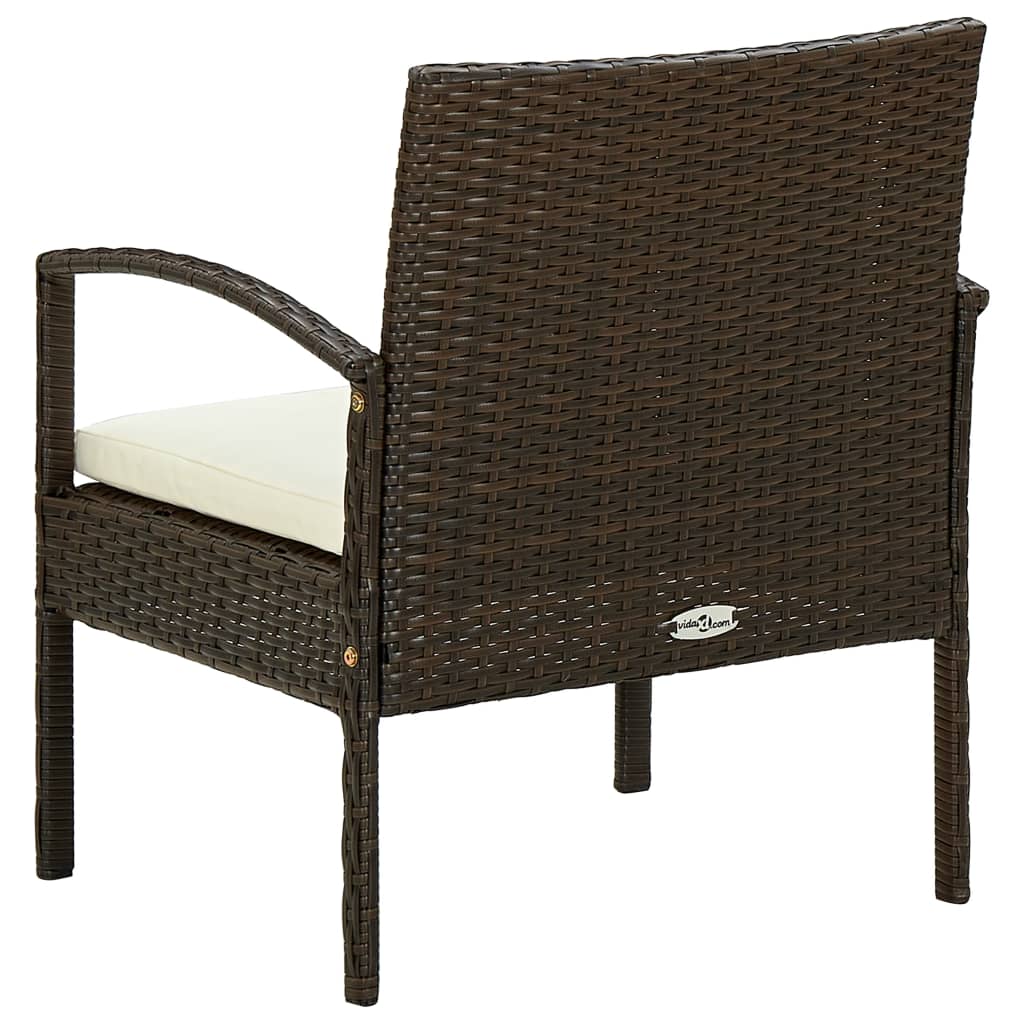 Silla De Jardín Con Cojín Ratán Sintético
