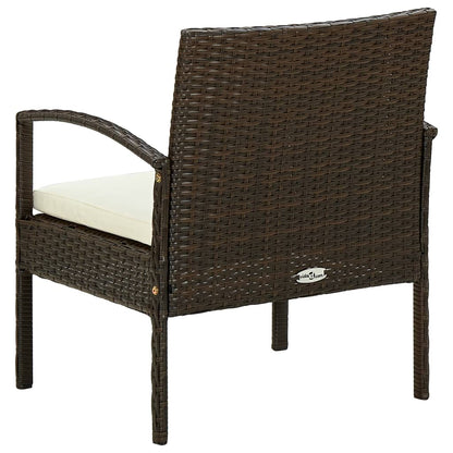 Silla De Jardín Con Cojín Ratán Sintético