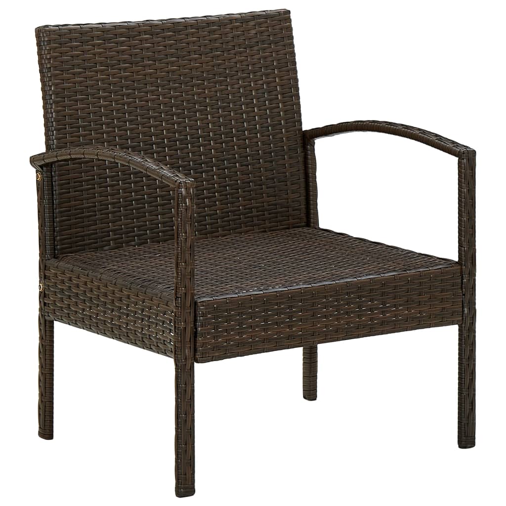 Silla De Jardín Con Cojín Ratán Sintético
