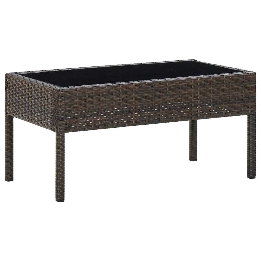 Mesa De Jardín Ratán Sintético 75X40X37 Cm