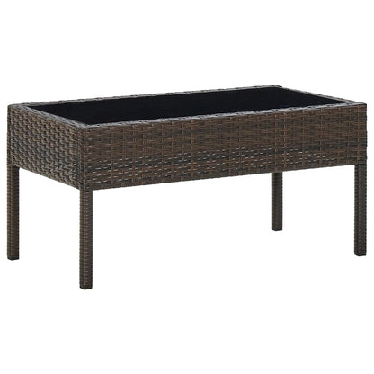 Mesa De Jardín Ratán Sintético 75X40X37 Cm