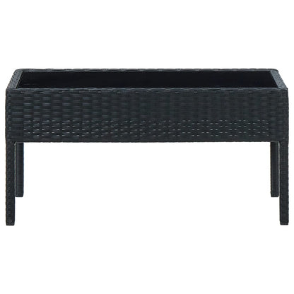 Mesa De Jardín Ratán Sintético 75X40X37 Cm