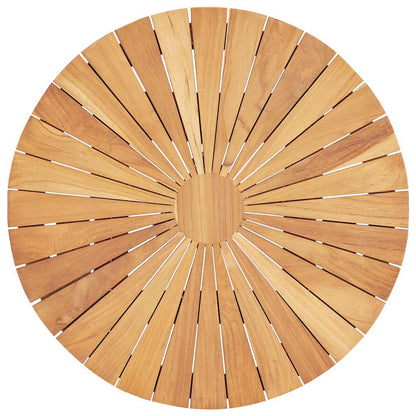 Mesa De Jardín Plegable Madera Maciza De Teca Ø 60 Cm