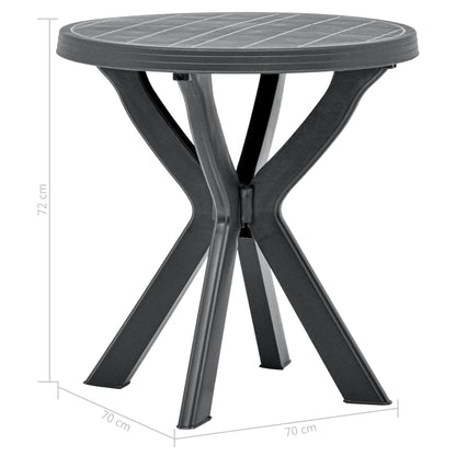 Mesa Bistro Gris Plástico Ø70 Cm