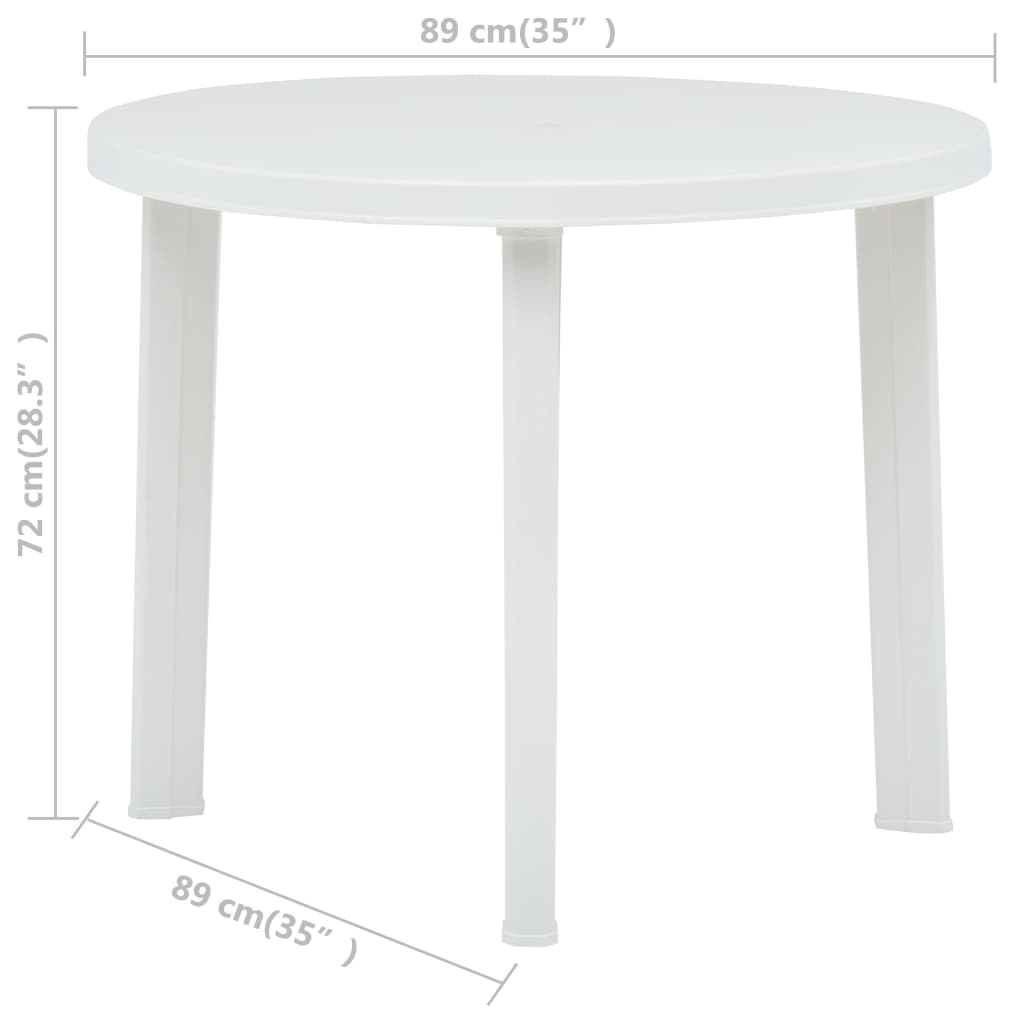 Mesa De Jardín De Plástico 89 Cm