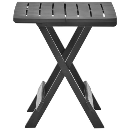 Mesa Plegable De Jardín Plástico Gris 45X43X50 Cm