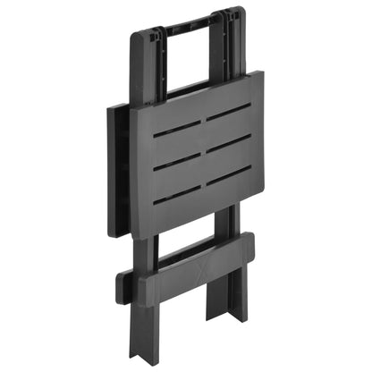 Mesa Plegable De Jardín Plástico Gris 45X43X50 Cm