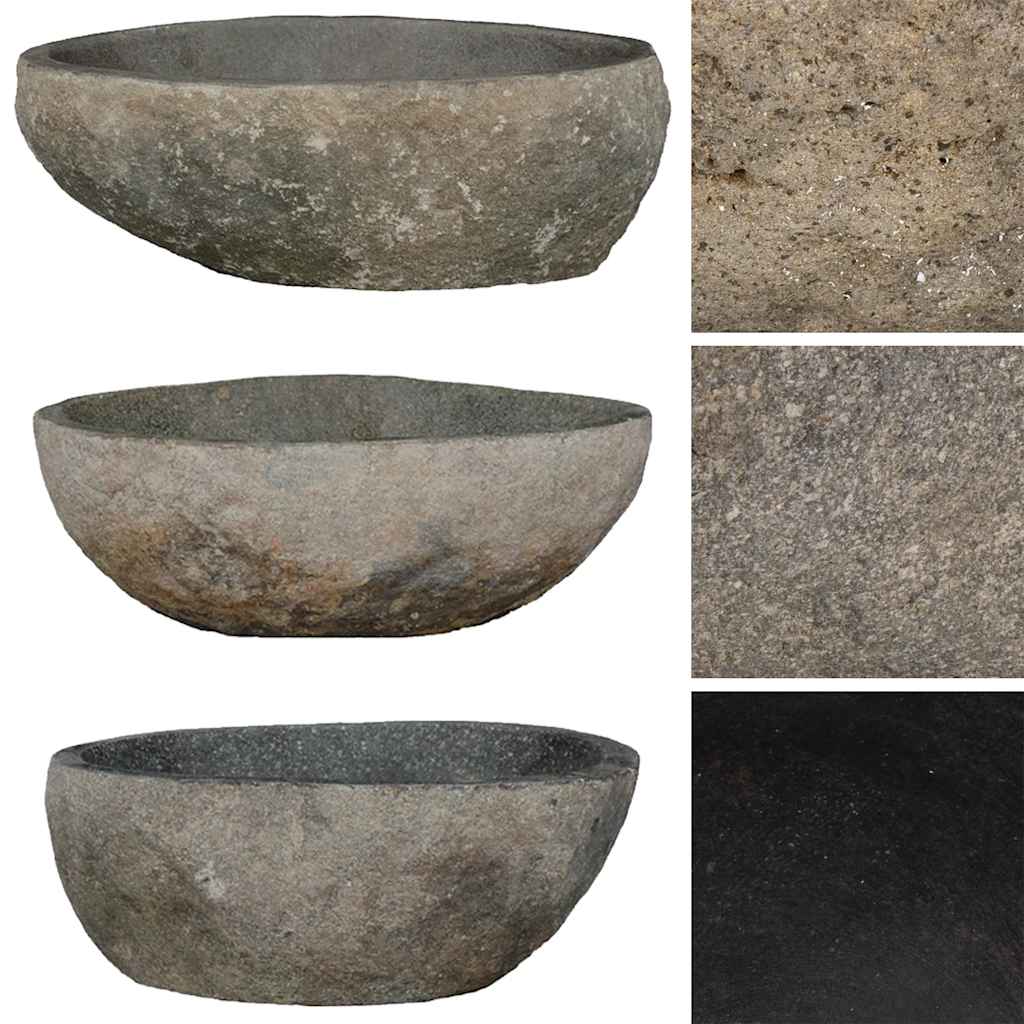Lavabo Ovalado Piedra De Río (29-38)X(24-31) Cm