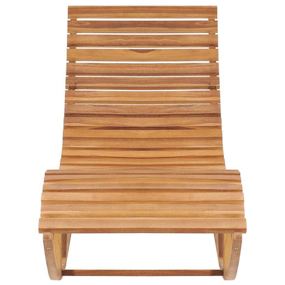 Tumbona Mecedora De Madera De Teca Maciza