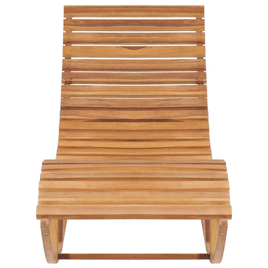 Tumbona Mecedora De Madera De Teca Maciza