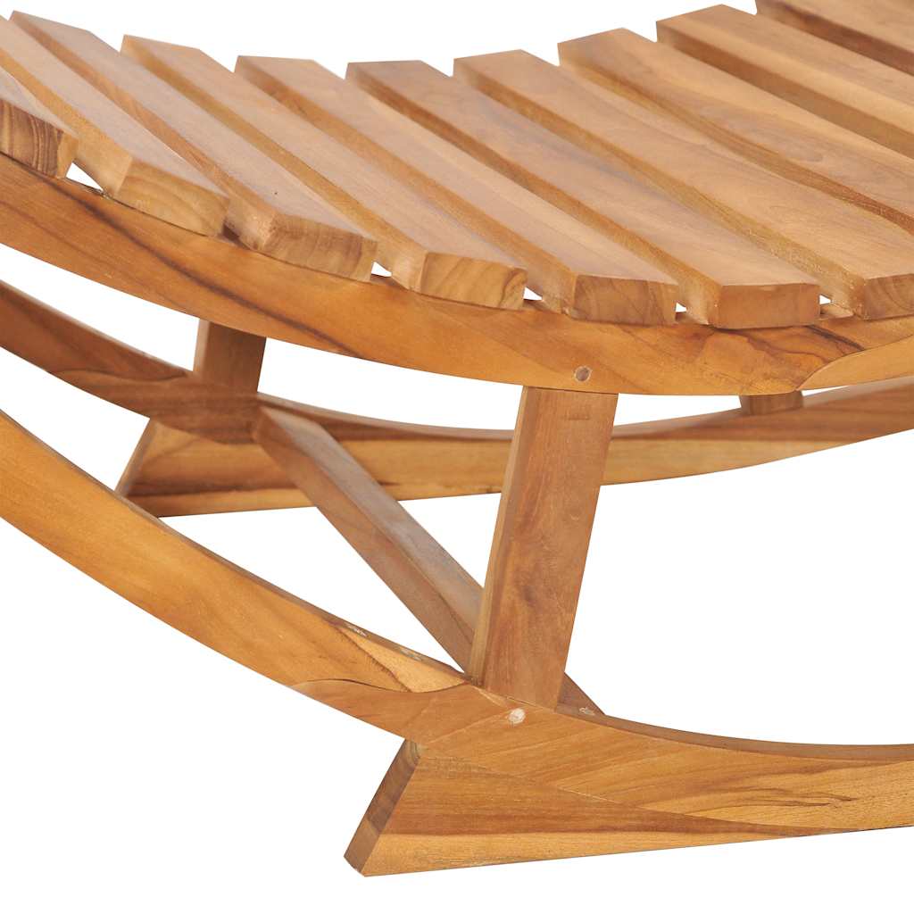 Tumbona Mecedora De Madera De Teca Maciza