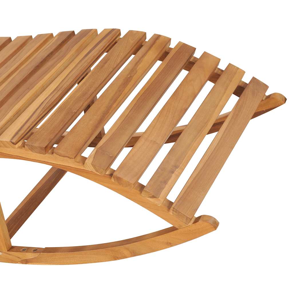 Tumbona Mecedora De Madera De Teca Maciza