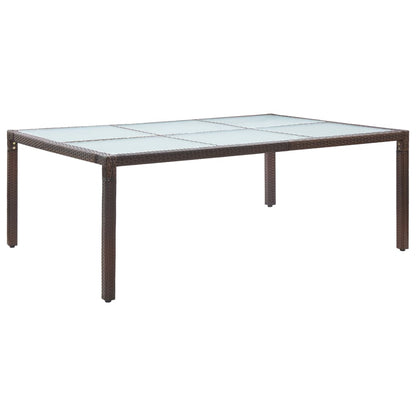 Mesa De Comedor De Jardín 200X150X74 Cm Ratán Sintético