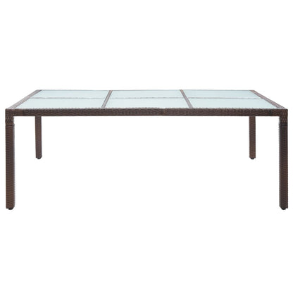 Mesa De Comedor De Jardín 200X150X74 Cm Ratán Sintético