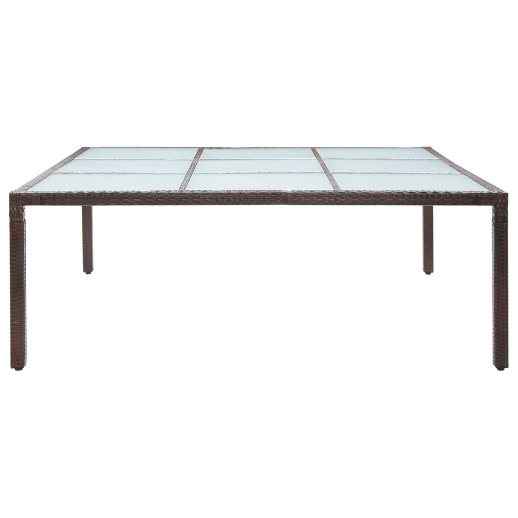 Mesa De Comedor De Jardín Ratán Sintético 200X200X74 Cm