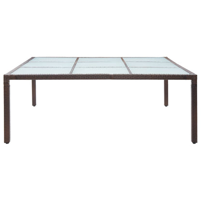 Mesa De Comedor De Jardín Ratán Sintético 200X200X74 Cm