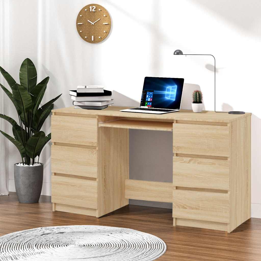Escritorio De Madera Contrachapada 140X50X77 Cm