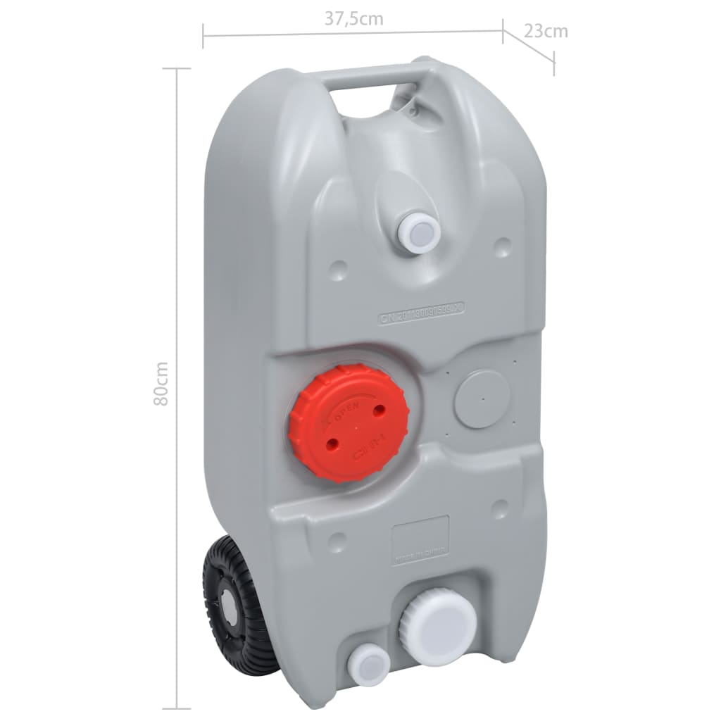 Depósito De Agua Con Ruedas Para Camping 40 L