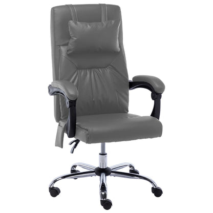 Silla De Oficina De Masaje De Cuero Sintético Negra