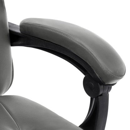 Silla De Oficina De Cuero Sintético Gris