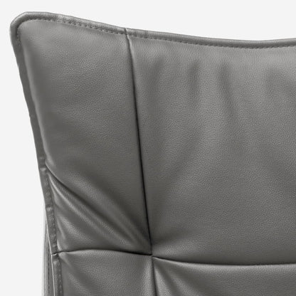 Silla De Oficina De Cuero Sintético Gris