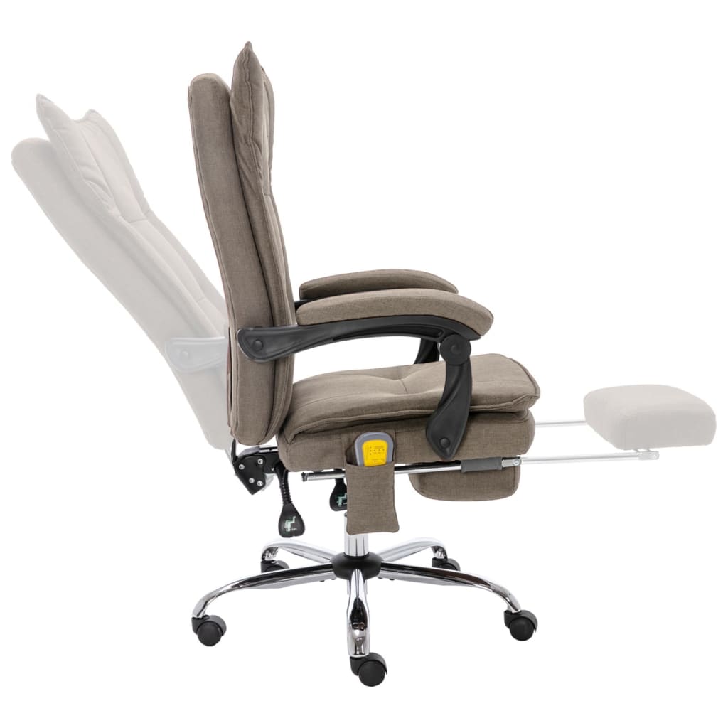 Silla De Oficina De Masaje De Tela Gris