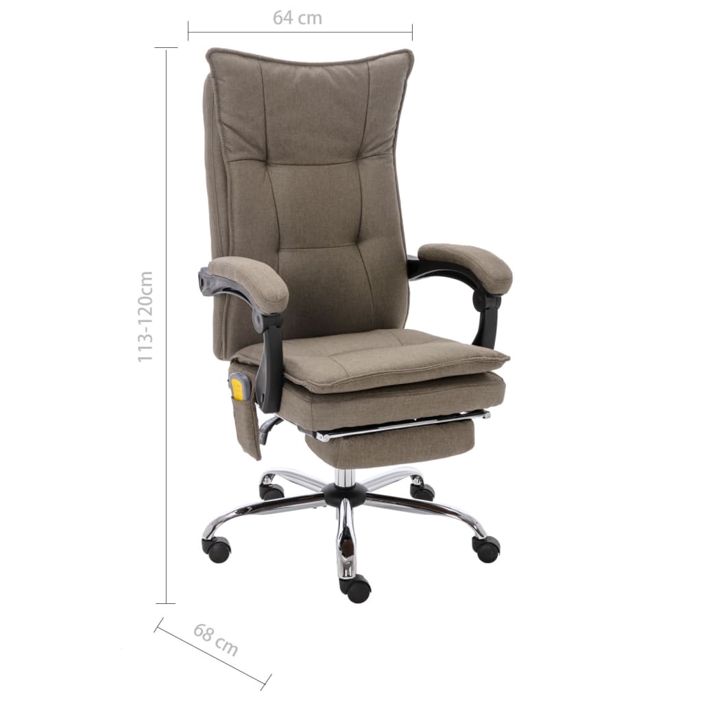 Silla De Oficina De Masaje De Tela Gris