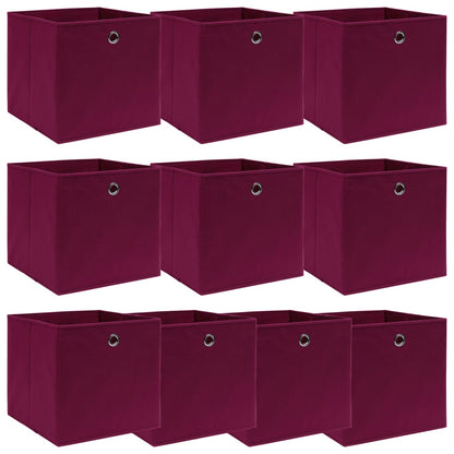 Caja De Almacenaje Con Tapa 4 Uds Tela Azul Celeste 32X32X32 Cm